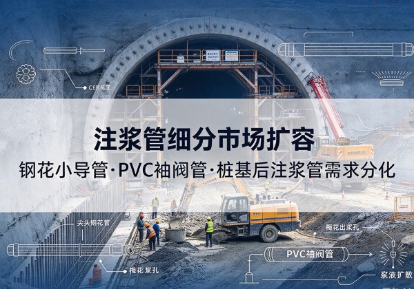 金牛注浆管细分市场扩容，隧道钢花小导管、PVC 袖阀管、桩基后注浆管需求分化